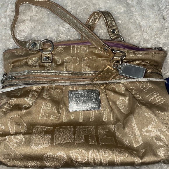 Gently used Coach bag in color gold - Picture 7 of 13